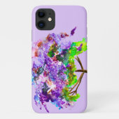Lila Jacaranda-Baum Aquarellmalerei Case-Mate iPhone Hülle (Rückseite)