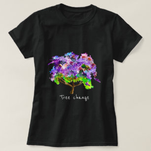 Lila Jacaranda-Baum Aquarellmalerei T-Shirt