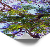 Lila Jacaranda-Baum-Ölgemälde, Poster (Ecke)