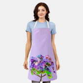 Lila Jacaranda-Baumart Schürze (Getragen)