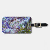 Lila Jacaranda Bäume Ölfarbe, Gepäckmarke Gepäckanhänger (Vorderseite horizontal)