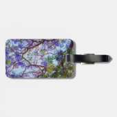 Lila Jacaranda Bäume Ölfarbe, Gepäckmarke Gepäckanhänger (Rückseite horizontal)