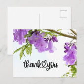 Lila Jacaranda Blume Vielen Dank Postkarte (Vorne/Hinten)