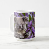 Lila Jacaranda Koala Bear, Kaffeetasse (Vorderseite Links)