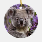 Lila Jacaranda Koala Bear, Keramik Ornament (Vorne)