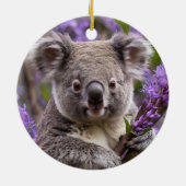 Lila Jacaranda Koala Bear, Keramik Ornament (Hinten)