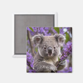 Lila Jacaranda Koala Bear, Magnet (Vorderseite/Rückseite)