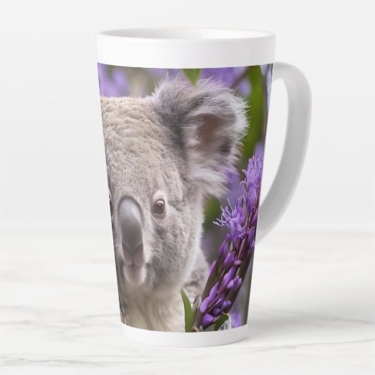 Lila Jacaranda Koala Bear, Milchtasse (Rechte Ecke)
