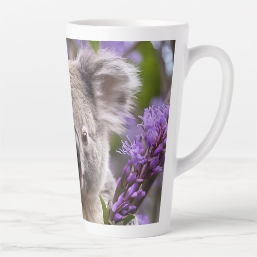 Lila Jacaranda Koala Bear, Milchtasse (Rechts)