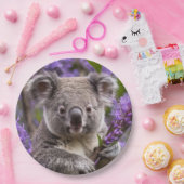 Lila Jacaranda Koala Bear, Pappteller (Party)