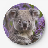 Lila Jacaranda Koala Bear, Pappteller (Vorderseite)