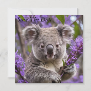 Lila Jacaranda Koala Bear, Save The Date
