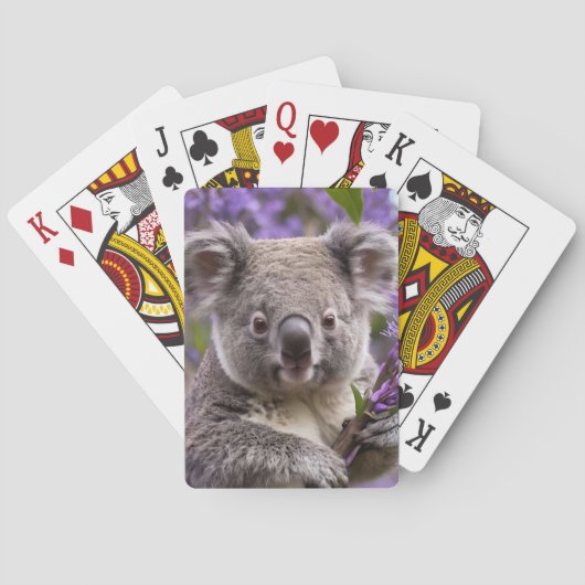 Lila Jacaranda Koala Bear, Spielkarten (Rückseite)