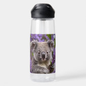 Lila Jacaranda Koala Bear, Trinkflasche (Rückseite)