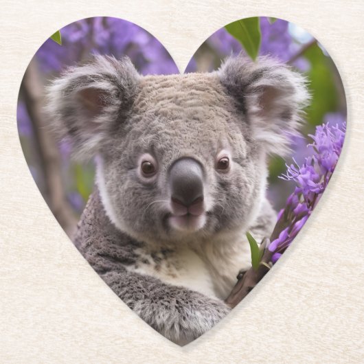 Lila Jacaranda Koala Bear, Untersetzer (Vorderseite)