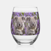 Lila Jacaranda Koala Bear, Weinglas Ohne Stiel (Rechts)