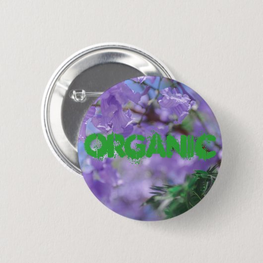 Lila Jacaranda Tree Blume Button (Vorne & Hinten)