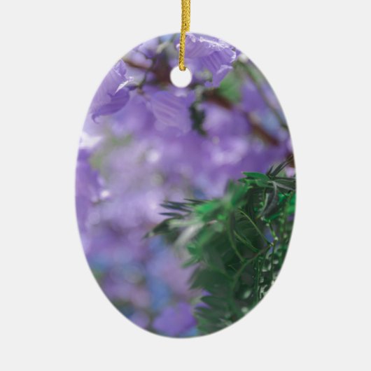 Lila Jacaranda Tree Blume Keramik Ornament (Vorne)