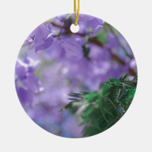 Lila Jacaranda Tree Blume Keramik Ornament (Vorne)