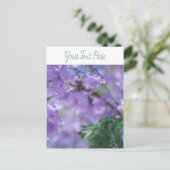 Lila Jacaranda Tree Blume Postkarte (Stehend Vorderseite)