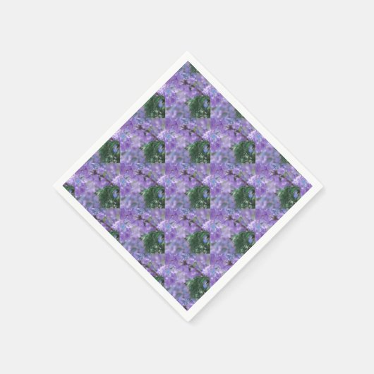 Lila Jacaranda Tree Blume Serviette (Ecke)