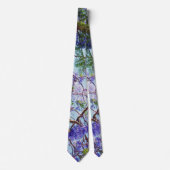 Lila Jacaranda Tree Oil Art, Krawatte (Vorderseite)