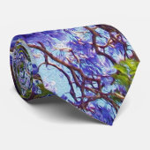 Lila Jacaranda Tree Oil Art, Krawatte (Gerollt)