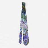 Lila Jacaranda Tree Oil Art, Krawatte (Rückseite)