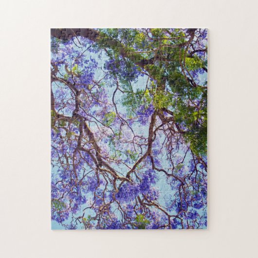 Lila Jacaranda Tree OIL-Malerei, Puzzle (Vertikal)
