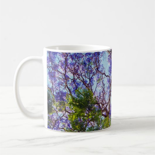 Lila Jacaranda Tree Oil Painting, Kaffeetasse (Links)