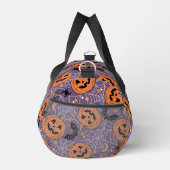 Lila Jack-O-Lantern Halloween-Muster Duffle Bag (Rechts)
