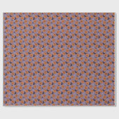 Lila Jack-O-Lantern Halloween-Muster Geschenkpapier (Flach)