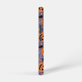 Lila Jack-O-Lantern Halloween-Muster Samsung Galaxy Hülle (Rechte Seite)