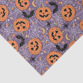 Lila Jack-O-Lantern Halloween-Muster Seidenpapier (Ausschnitt)