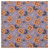 Lila Jack-O-Lantern Halloween-Muster Stoff (Muster)