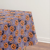 Lila Jack-O-Lantern Halloween-Muster Tischdecke (Beispiel)