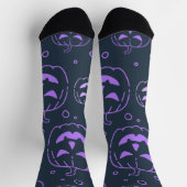 Lila Jack-o-Lantern Socken (Oben)