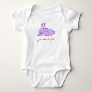 Lila Jackalope Baby Strampler