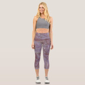 Lila Jade Gemstone Capri Leggings (Vorderseite)