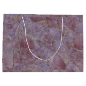 Lila Jade Marble Print Große Geschenktüte (Rückseite)