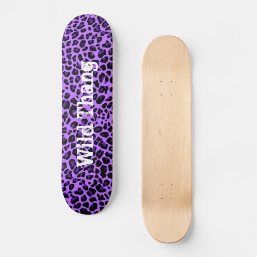 Lila Jaguar Custom Skateboard (Vorderseite)
