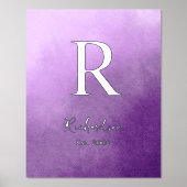 Lila Jahr des Familiennamen Ombre Foliendrucke (Vorderseite)