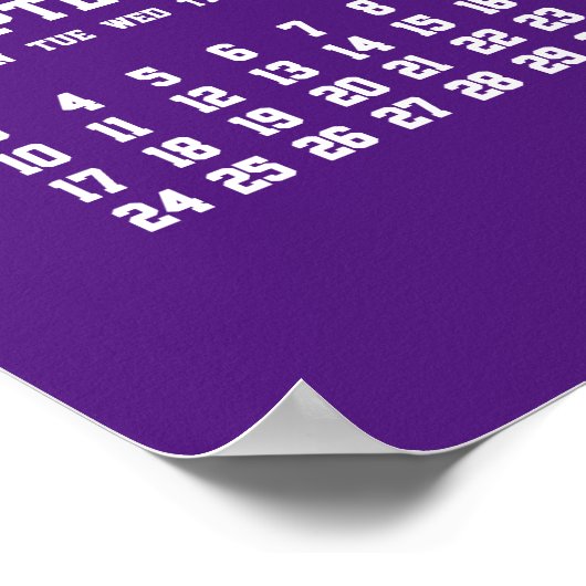 Lila Jahreskalender 2023 Poster (Ecke)