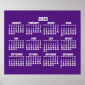 Lila Jahreskalender 2023 Poster (Vorne)