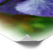 Lila Japanisch Iris Blume Art Foto Malerei Poster (Ecke)