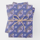 Lila japanischer Schmetterling Geschenkpapier Set (Beispiel)