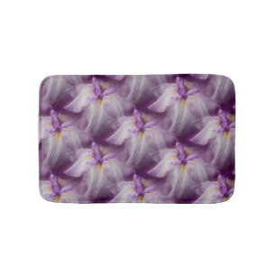 Lila japanisches Iris-Blume-Muster Badematte