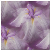 Lila japanisches Iris Blume Nattern Muster Stoff (Nahaufnahme)