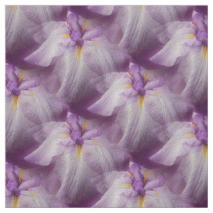 Lila japanisches Iris Blume Nattern Muster Stoff
