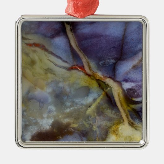 Lila Jasper Ornament Aus Metall (Vorne)